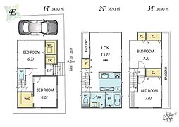 物件画像 豊島区南長崎3丁目　新築戸建　E号棟  6080万円