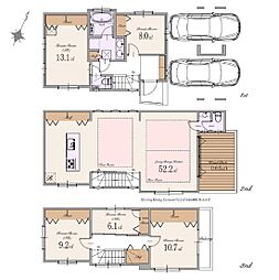 物件画像 杉並区和田2丁目　新築戸建　A号棟 8990万円