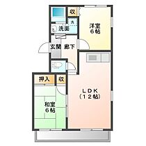 サンハイツ小森野Ｃ 21 ｜ 福岡県久留米市小森野2丁目（賃貸アパート2LDK・2階・57.35㎡） その2