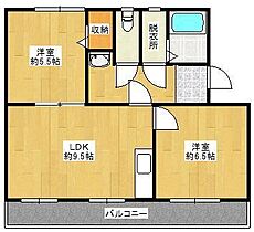 コンチェルト東合川II 302 ｜ 福岡県久留米市東合川新町（賃貸マンション2LDK・3階・53.96㎡） その2