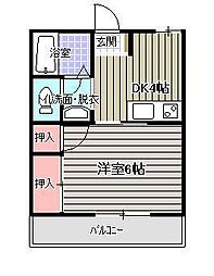 アークハイツ1 1DKの間取図画像