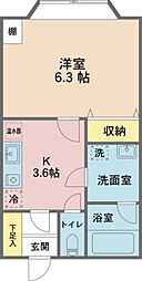 有定ビル 1Kの間取図画像