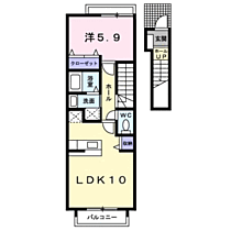 サニー・ガーデン 202 ｜ 福井県鯖江市丸山町2丁目6－29－3（賃貸アパート1LDK・2階・41.98㎡） その2