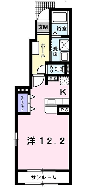 トレフル　Ａ 105｜福井県鯖江市東鯖江2丁目5－21(賃貸アパート1R・1階・36.28㎡)の写真 その2