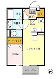 メゾン糺　Ｂ 1階1LDKの間取り
