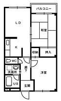 グレース敦賀 203 ｜ 福井県敦賀市古田刈68-1510（賃貸マンション2DK・2階・51.60㎡） その2