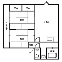 ハイツ秋篠 201 ｜ 福井県敦賀市若葉町3丁目1117（賃貸アパート2LDK・2階・52.00㎡） その2