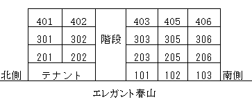 エレガント春山 206｜福井県福井市春山1丁目7-12(賃貸マンション1K・2階・26.40㎡)の写真 その4