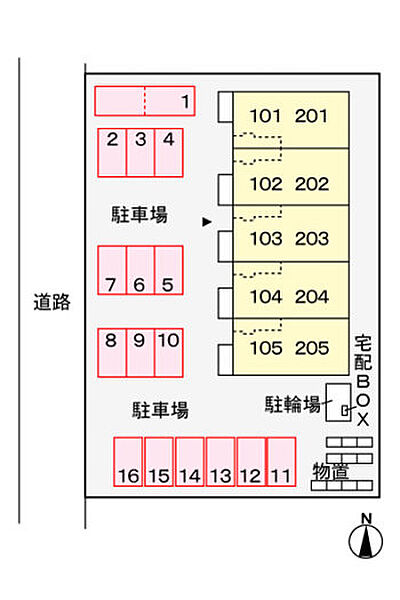 アルテシモ・ガンビーノ 202｜福井県大野市若杉町1412番地(賃貸アパート2LDK・2階・61.88㎡)の写真 その3