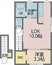 仮称）経田新築アパート 204 ｜ 福井県福井市経田1丁目1404（賃貸アパート1LDK・2階・36.25㎡） その2