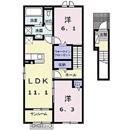 ローズ　ガーデン　大野　Ａ 2階