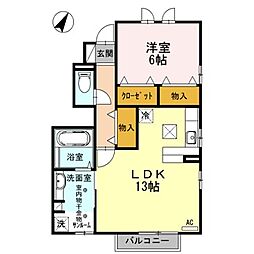 Confort Shigino(コンフォール シギノ) 1階1LDKの間取り