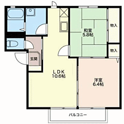 間取図画像 2LDK