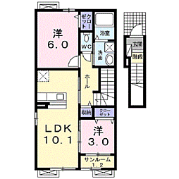 パグーロ 2LDKの間取図画像