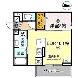 KOHRYU 305 3階1LDKの間取り