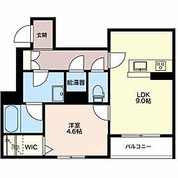 ｓｈｉｎ 102 1階1LDKの間取り