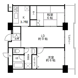 ストークマンション福井 2LDKの間取図画像