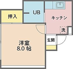 西木田コーポ 1階/K