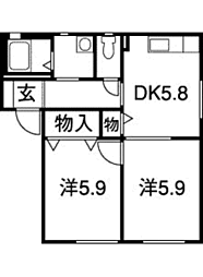 高木一番館Ｂ棟 2階/202