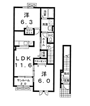 プラシード 201 ｜ 福井県大飯郡高浜町青戸3-1-38（賃貸アパート2LDK・2階・61.07㎡） その2