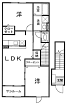 ミニヨンコリーヌB 203 ｜ 福井県大飯郡おおい町本郷第130号13番地（賃貸アパート2LDK・2階・60.95㎡） その2