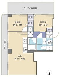 秀和大山レジデンス 新規内装リフォーム済み 2LDKの間取り