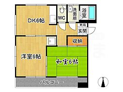 長谷アパート(通古賀) 1階/101