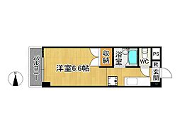 ライオンズコート21 ワンルームの間取図画像