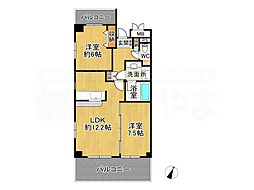 スパシオコモド 2LDKの間取図画像