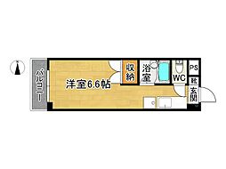 ライオンズコート21 ワンルームの間取図画像