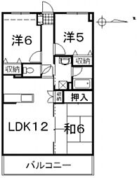 クニヒロマンションG 3LDKの間取図画像