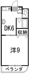 クニヒロマンションA 1DKの間取図画像