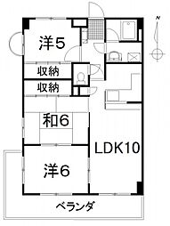 セントラルハイツ 3LDKの間取図画像