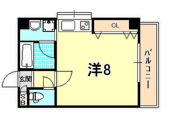 兵庫県神戸市須磨区行幸町１丁目(賃貸マンション1R・3階・23.67㎡)の写真 その2