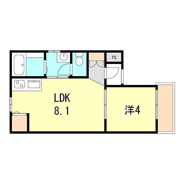 兵庫県神戸市兵庫区小松通４丁目(賃貸アパート1LDK・1階・35.22㎡)の写真 その2