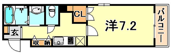 兵庫県神戸市須磨区北町３丁目(賃貸アパート1K・3階・26.49㎡)の写真 その2