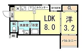 兵庫県神戸市須磨区鷹取町４丁目（賃貸マンション1LDK・3階・26.13㎡） その2