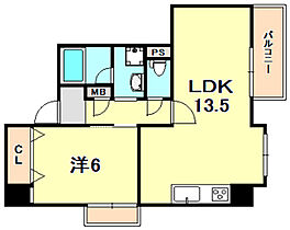 兵庫県神戸市中央区生田町１丁目（賃貸マンション1LDK・5階・45.64㎡） その2