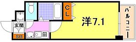 兵庫県神戸市中央区古湊通１丁目（賃貸マンション1K・5階・20.51㎡） その2