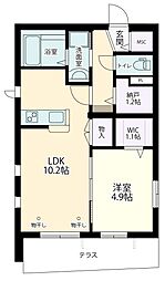 中野スカイパレス 1SLDKの間取図画像