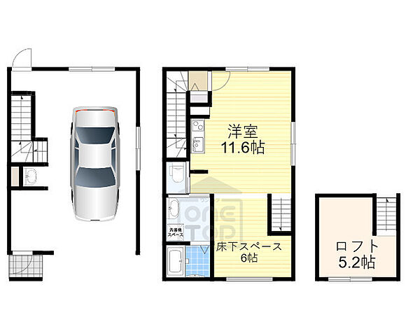 &Space茨木 ｜大阪府茨木市豊川２丁目(賃貸テラスハウス1R・1階・77.43㎡)の写真 その2