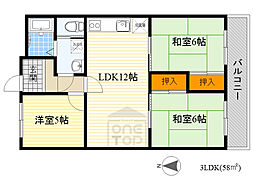 間取図画像 3LDK