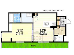 Ｌａ　ｍａｉｓｏｎ　ｍａｒｒｏｎ 1階1LDKの間取り