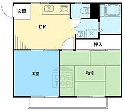 リバーハイツ 2Kの間取図画像