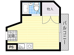 プライムプラザ五月ケ丘 ワンルームの間取図画像