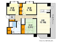 ウイング旭ケ丘 3LDKの間取図画像