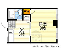 メゾン豊津 1DKの間取図画像