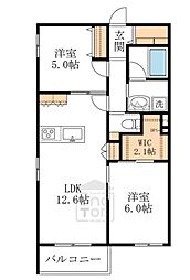 Forest 雅 2LDKの間取図画像