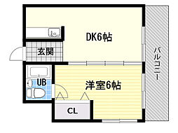 アペックスシティー5 1DKの間取図画像