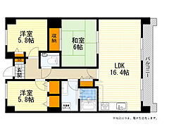 アーバンパーク緑地公園 3LDKの間取図画像